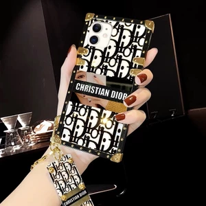 Dành Cho iPhone 17 16 15 14 PRO MAX 12 13 mini 11 Pro Max 13 12 Pro Max X Xs Max XR 14 15 16 Plus Chữ In Gương Kim Loại Mặt Dây Chuyền Điện Thoại