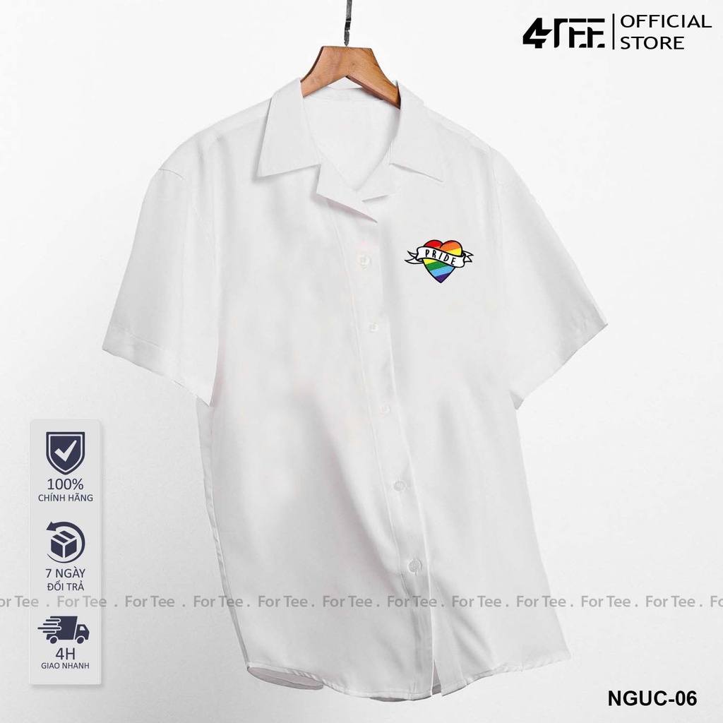 Áo sơ mi Basic Unisex form rộng , cổ vest -NGUC 06