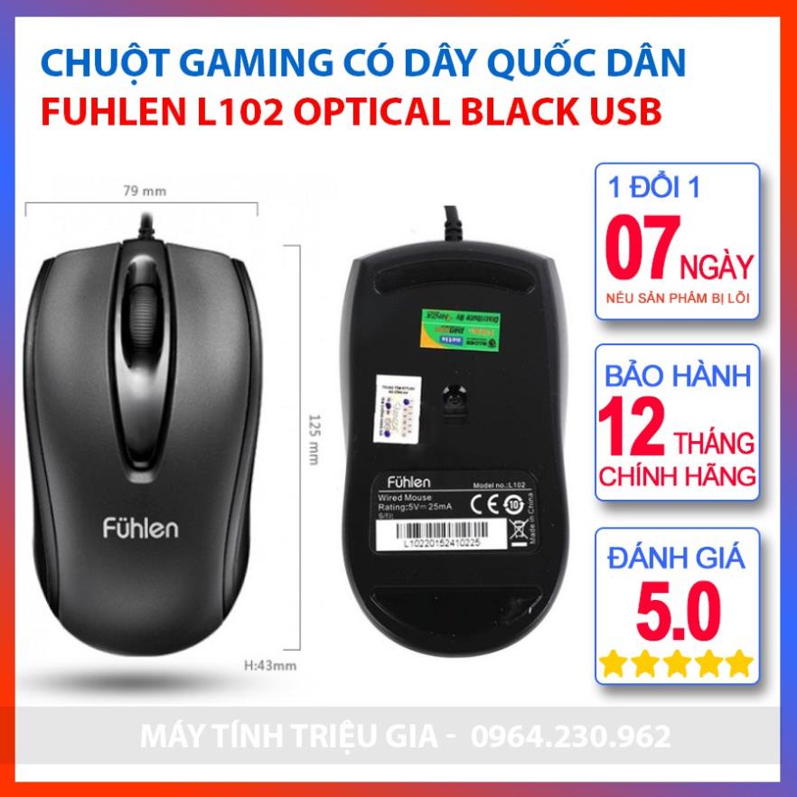Chuột Gaming Có Dây Fuhlen L102 Optical Black - Chính Hãng - Bảo Hành ...