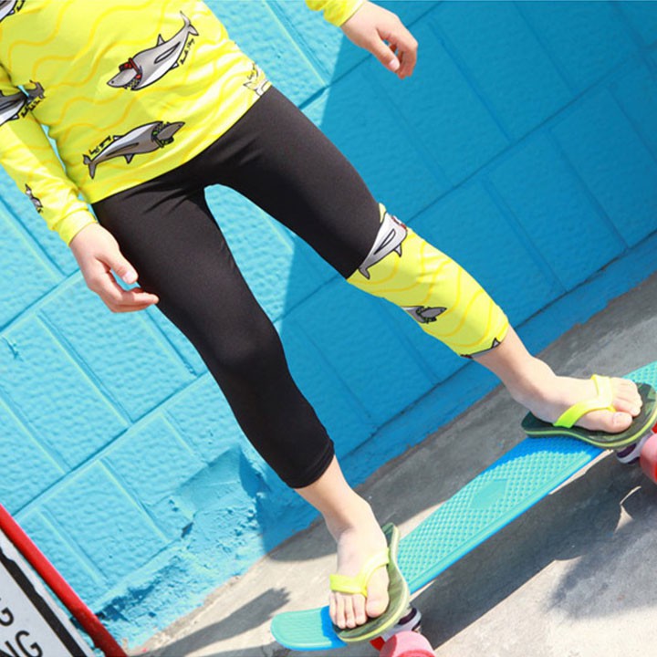 Đồ bơi trẻ em dài tay cho bé trai kèm quần dài mẫu đàn cá SPORTY SW349