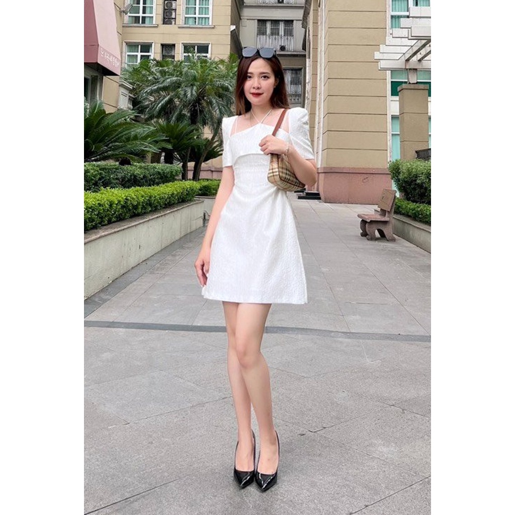 Đầm thiết kế 2 lớp ngực, tay vuông chất liệu vải gấm mền mịn,rất sang trọng JM Dress Design 1P08.2207PM spe