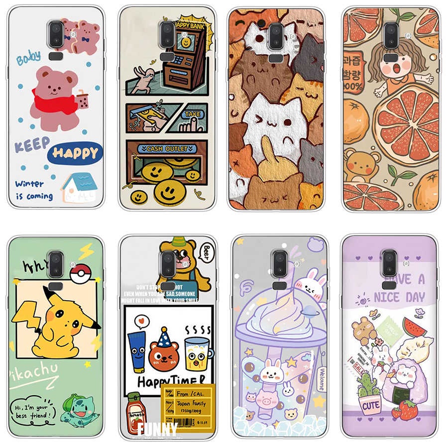 Ốp Điện Thoại TPU Dẻo In Họa Tiết Độc Đáo Thời Trang Cho Samsung Galaxy j7 pro j5 2017 J8 2018 A01