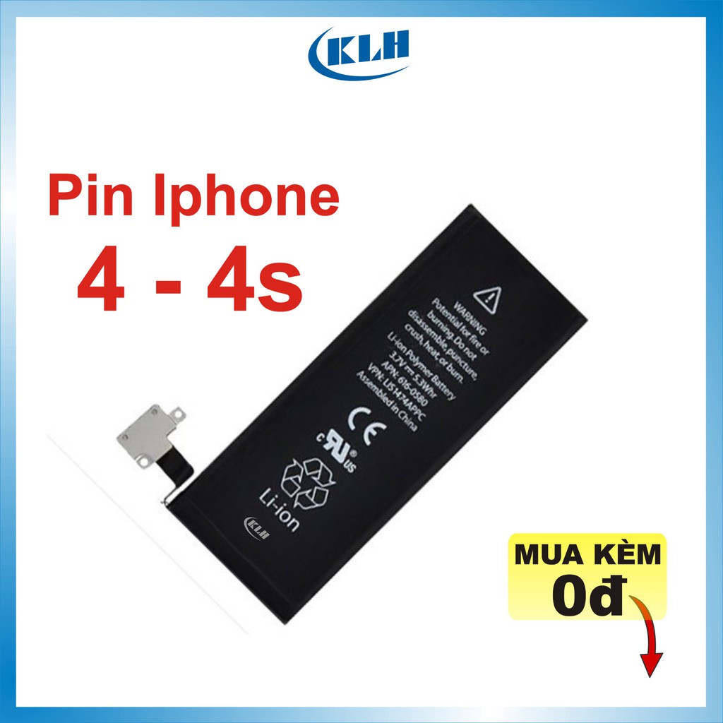 Pin IP4,4s,5,5s,6,6s Quak dung lượng chuẩn như,pin IPtiêu chuẩn EU,USA ...