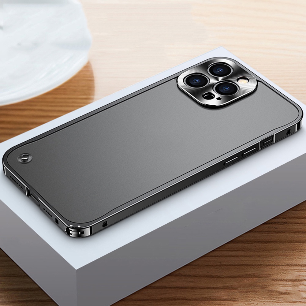 Ốp Điện Thoại Mặt Kính Trong Suốt Khung Kim Loại Sang Trọng Cho iphone 13 Pro MAX 12 11 Pro MAX 11Pro 12 13