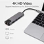 Bộ Chuyển Đổi HUB Trạm USB Type C 5 Trong 1 Bộ Chuyển Đổi Dock HDMI 2 USB 3.0 Gigabit RJ45 Phụ Kiện Máy Tính