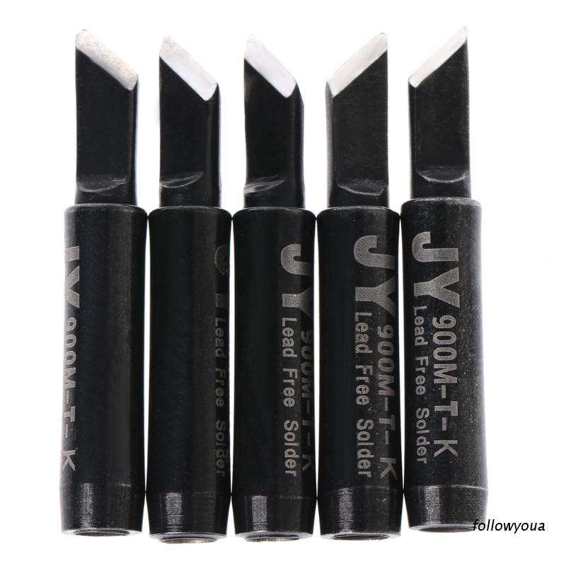 5Pcs 900M-T-K Soldering Iron Head Set Inside Hot Bare Nozzle for 936 852d+ 909D