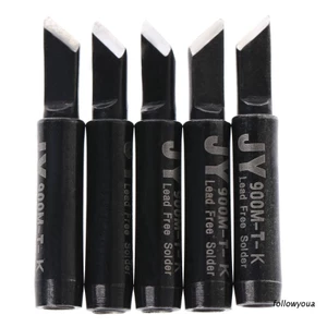 5Pcs 900M-T-K Soldering Iron Head Set Inside Hot Bare Nozzle for 936 852d+ 909D