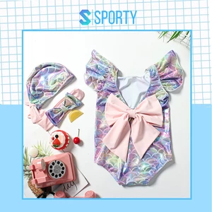 Đồ bơi trẻ em dạng váy - Áo bơi một mảnh liền thân màu lấp lánh SPORTY SW1907