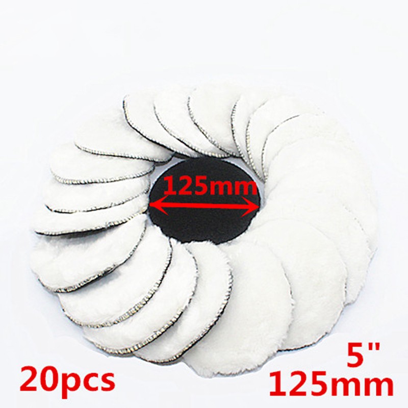 Bộ 20 Miếng Đệm Đánh Bóng Xe Hơi 125mm 5 Inch Tiện Dụng