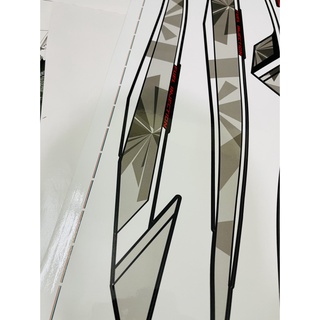 Tem Rời Dán Xe Exciter 150 Mẫu Y15ZR Đen Xám Trắng Cực Chất, Hàng 3 Lớp Chất Lượng Cao ,Team Decal