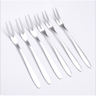 Combo 10 Nĩa Nhỏ 2 Răng Inox 304 - Hoàn Hảo Cho Trái Cây, Bánh và Mứt