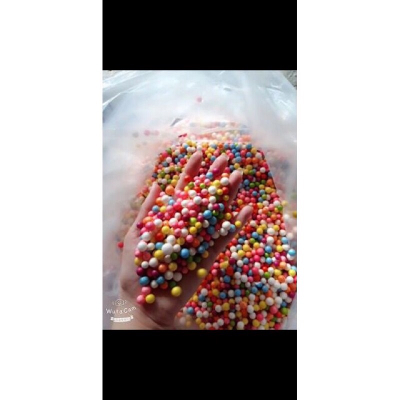 1kg Hạt xốp mix màu bỏ hộp quà,làm smile,trang trí,xốp màu cực nhiều