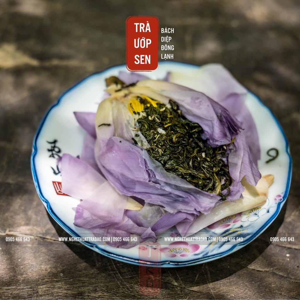Trà ướp sen bách diệp, trà sen, 1 gói 1 búp