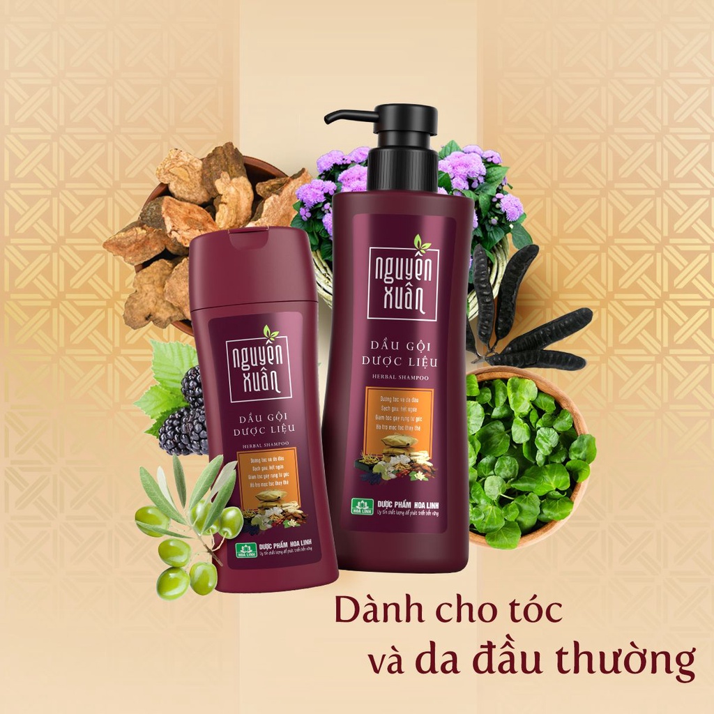 Mô tả Dầu gội Dược liệu Nguyên Xuân nâu 350ml - Dành cho tóc thường - Tặng thêm 10% thể tích giá không đổi - 3