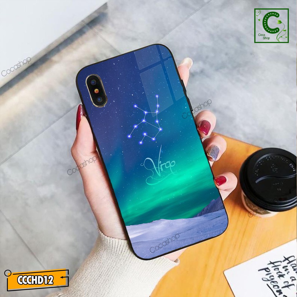 Ốp lưng iphone mặt kính cung hoàng đạo - Cung Xử nữ - 6/6plus/6s/6splus/7/7plus/8/8plus/x/.....