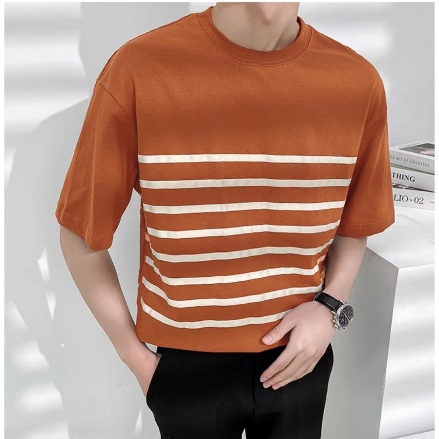 Áo thun Stee Sọc ngang PR Line Localbrand ICVCVNI Unisex Cotton