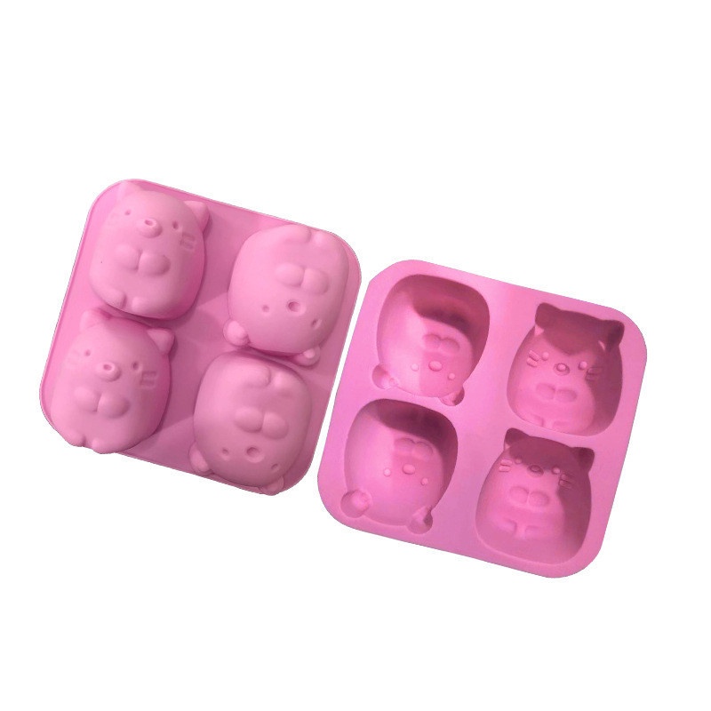 4 Khoang marmot Khuôn Silicon Động Vật Hoạt Hình Máy Nướng Bánh Khuôn Món Tráng Miệng Bánh pudding Khuôn Xà Phòng Bánh Mì Khuôn Bánh Ngọt Mô Hình Đá Khuôn Xà Phòng Làm Bằng Tay Khuôn Thạch Cao Hương Liệu Khuôn Nướng Bánh