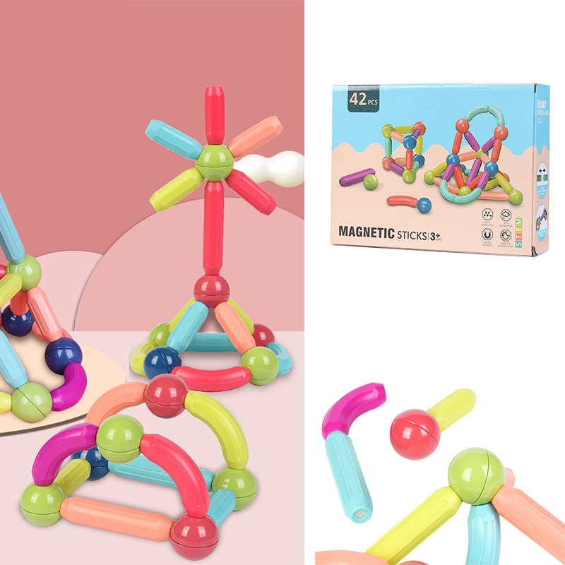 Khối xây dựng từ tính cho trẻ em Đồ chơi Giáng sinh xây dựng cho bé trai bé gái