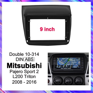 EZframe Dành Cho Mitsubishi Pajero Sport 2 L200 Triton 2008 - 2016 2 DIN 9 Inch Android MP5 Player Vỏ Đài Phát Thanh Ô Tô Khung Fascia Bảng Điều Khiển Âm Thanh Nổi Bảng Điều Khiển Bao Da