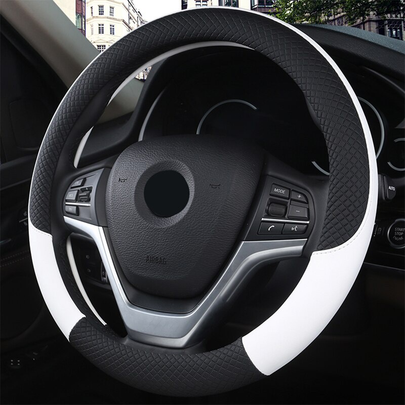 Bọc vô lăng ô tô SEAMETAL 38cm bằng da chống trượt thông dụng