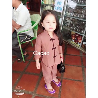 Cổ Tàu Vải Tơ Lụa Mát # Quần Áo Bé Gái