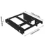 Bộ giá đỡ gắn kim loại SSD kép 2 5 đến 3 5 Chuyển đổi ổ cứng thể rắn 2 5 inch bất kỳ ổ cứng thể rắn nào thành một 3 5 inch Driv