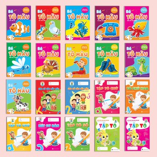 Sách - Bộ 20 Cuốn Bé Tô Màu - Luyện Chữ - Dành Cho Trẻ Mầm Non - Chuẩn Bị Vào Lớp 1