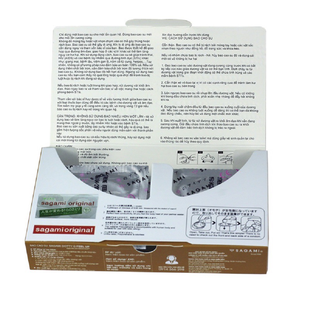 Ảnh Bao cao su Sagami Feel Up bcs gai nhỏ hộp 10 chiếc 3