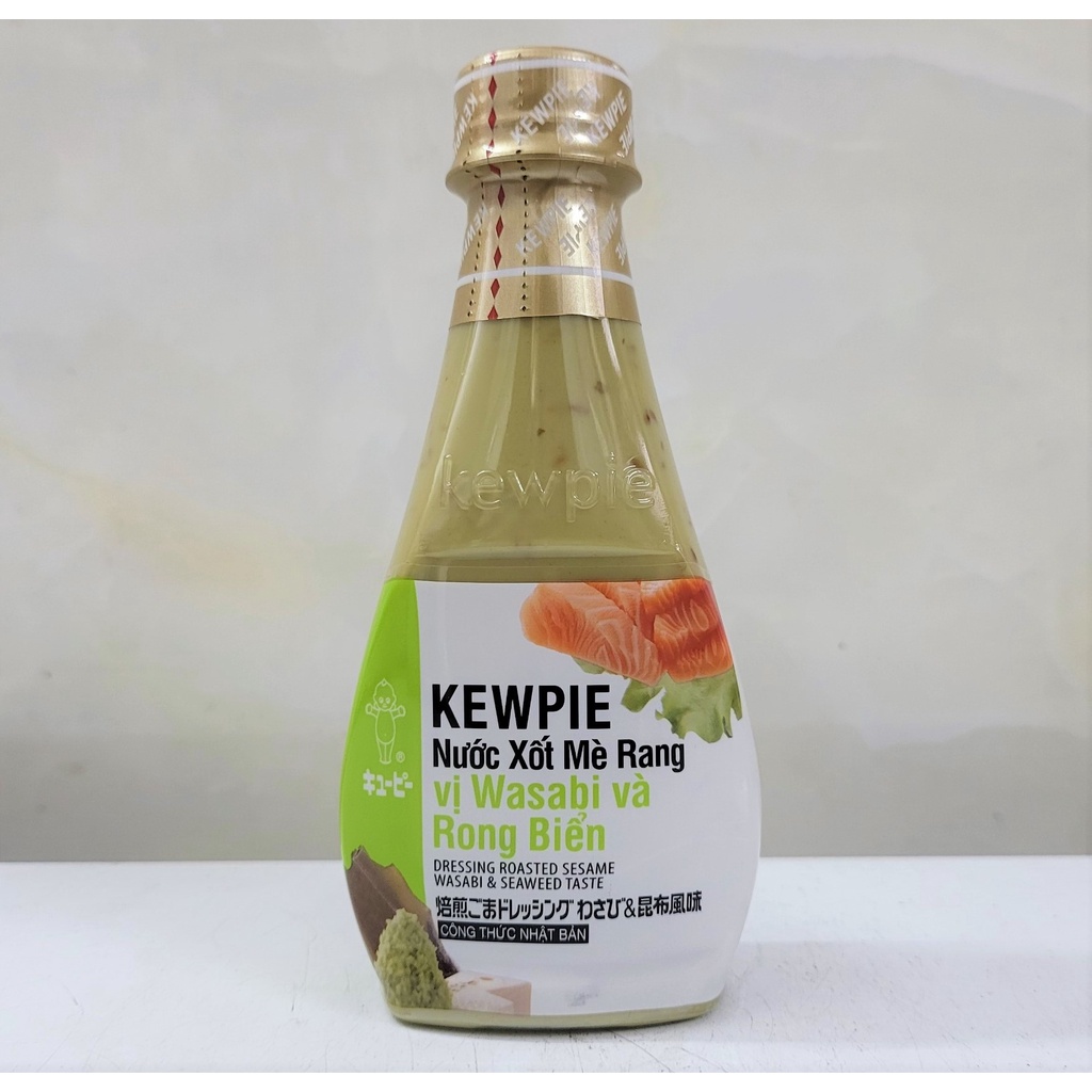 [Chai 210ml] XỐT MÈ RANG WASABI VÀ RONG BIỂN [VN] KEWPIE Wasabi