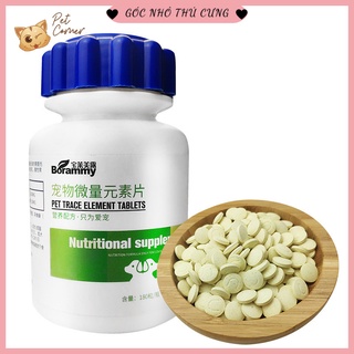 [180 viên] Vitamin cho chó mèo Borammy bổ sung Nguyên tố vi lượng, Canxi, Men tiêu hóa, Giải độc cho thú cưng