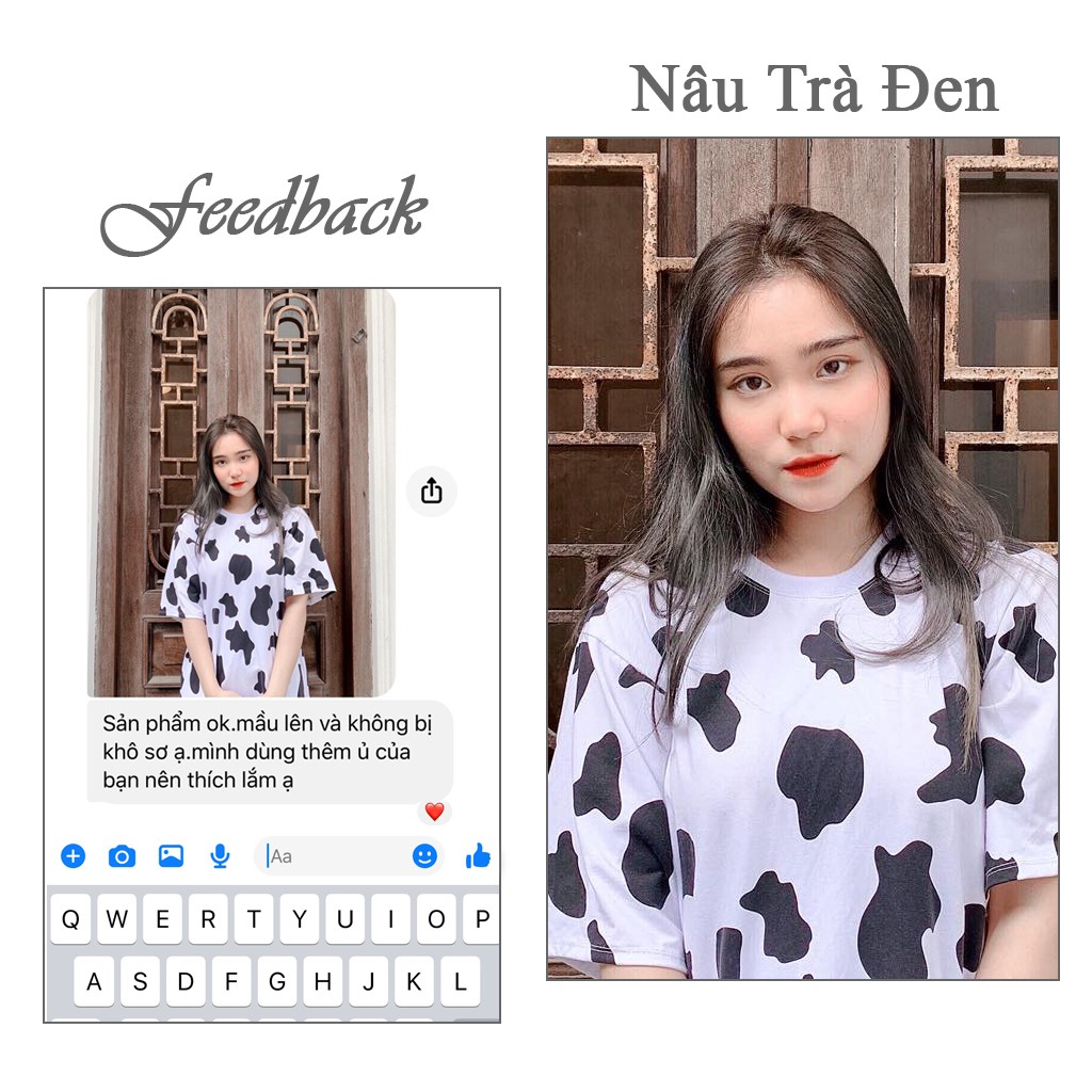 Thuốc nhuộm tóc màu NÂU TRÀ ĐEN 100ML màu nhuộm lên chuẩn tone