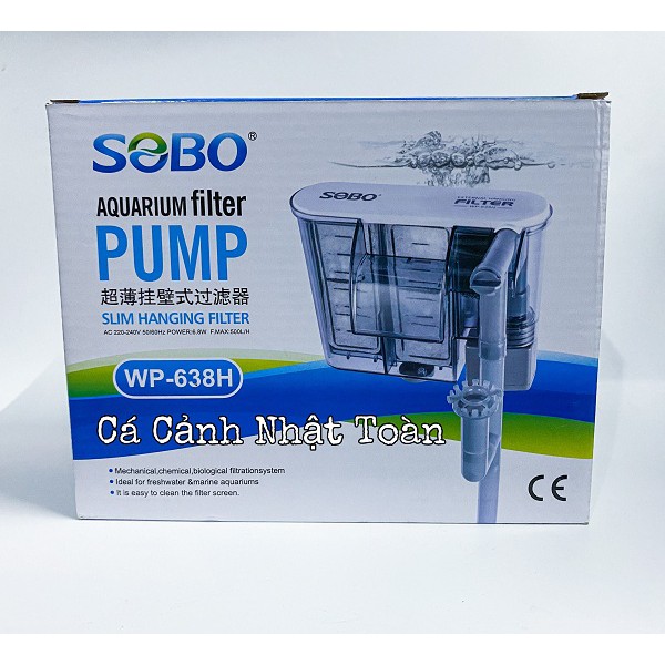 MÁY BƠM LỌC TREO HỒ CÁ SOBO WP 638H