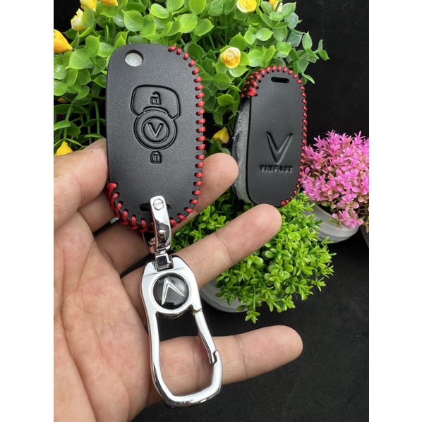 Bao da chìa khoá xe Vinfat fadil bản chìa gấp