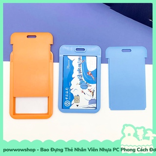 [Sẵn VN - Hỏa Tốc] Bao Đựng Thẻ Nhân Viên Nhựa PC Màu Đơn Sắc Simple Color