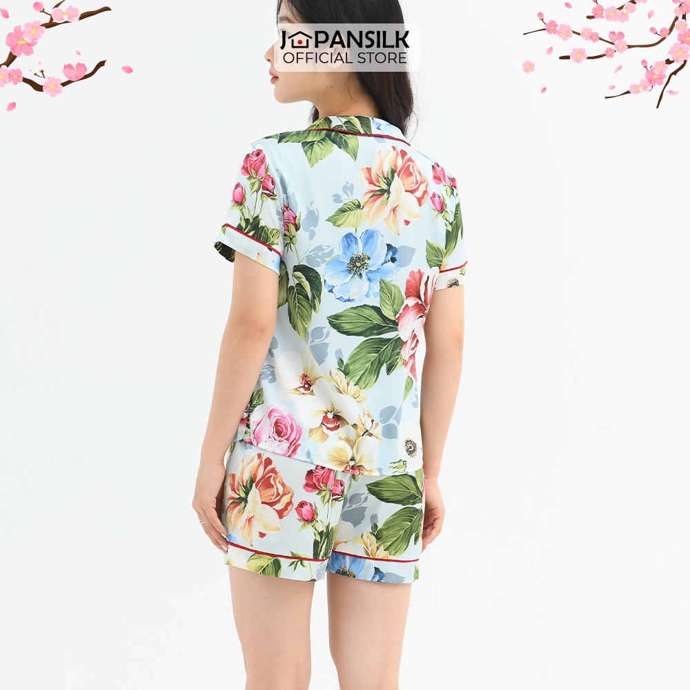 Ảnh Đồ Bộ Nữ Lụa Satin Cao Cấp JAPAN SILK Họa Tiết Vintage Trang Nhã 3