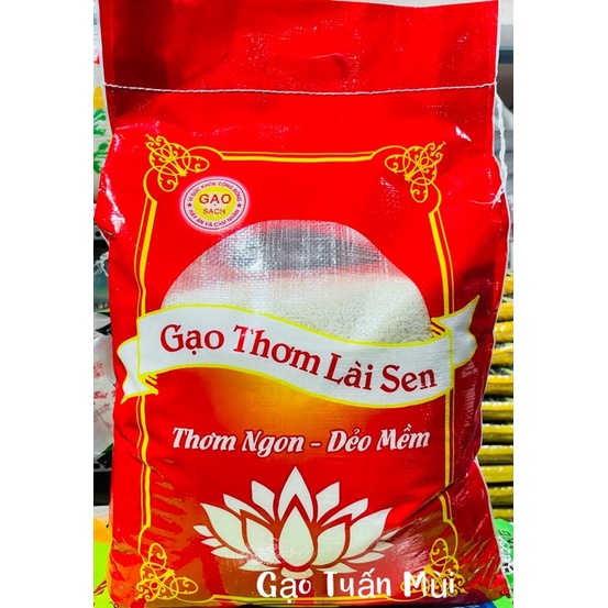 Gạo Lài Sen Dẻo Mềm Thơm (Túi 10 ký)