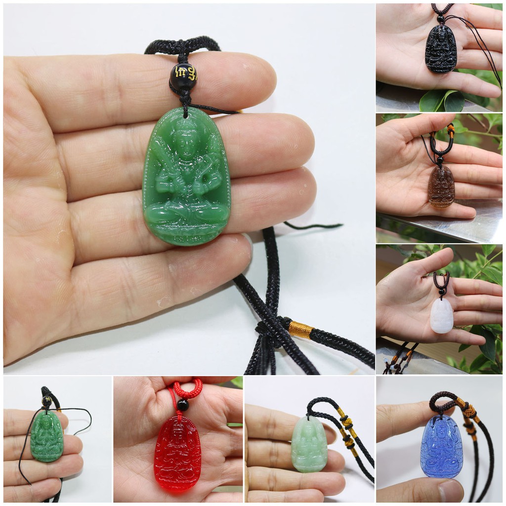 Dây chuyền phật Hư Không Tạng Bồ Tát size nhỏ đủ các mầu -  Bản mệnh cho  tuổi Sửu Dần-Tặng kèm thnhung