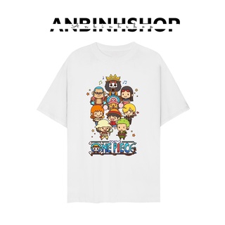 Áo thun unisex nam nữ in hình chibi One Piece Đảo Hải Tặc ACE Hỏa Quyền cực dễ thương chất vải mềm mịn mát từ AnbinhShop