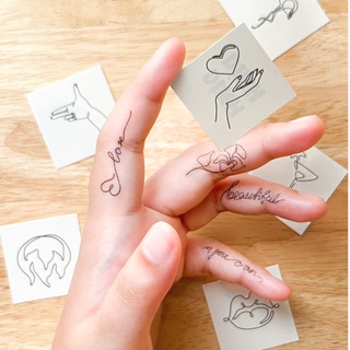 [Line Art Collection] Set 20 Hình Xăm Dán Tạm Thời Chống Nước Dính Dính