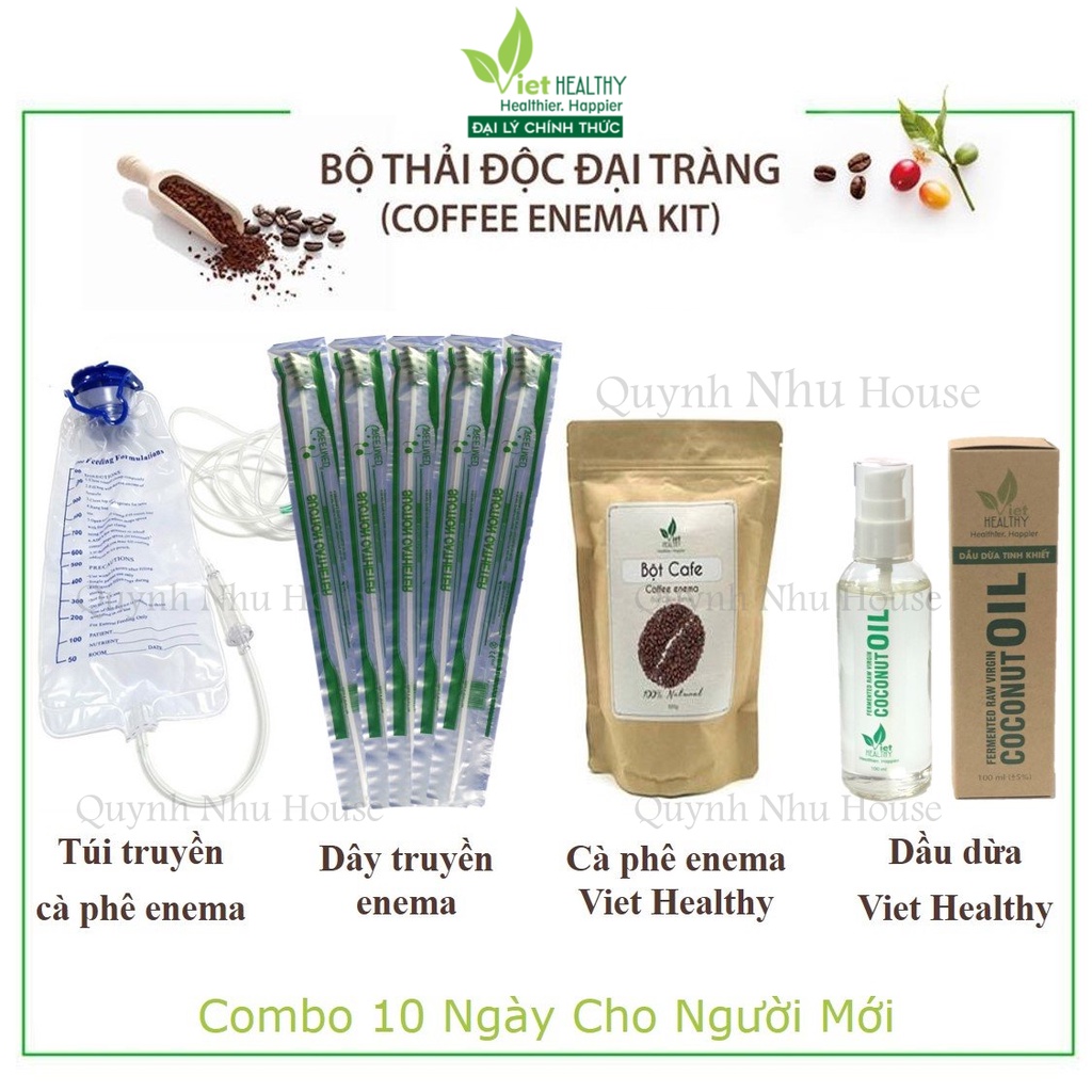 Viethealthy Bộ thải độc đại tràng cho Người Mới (1 túi súc ruột, 1