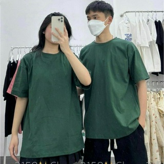 Áo thun nữ nam trơn 3158 áo cotton khô form rộng tay lỡ unisex