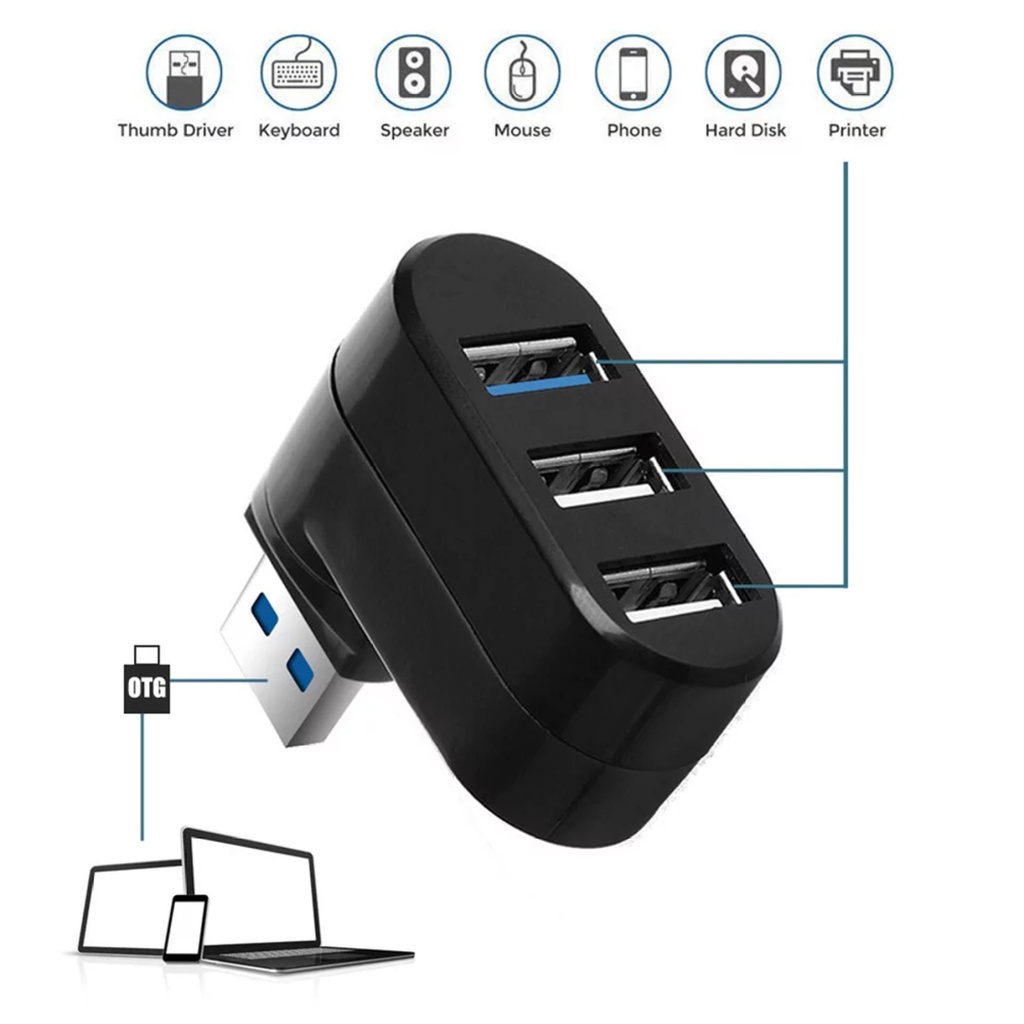 Bộ Lưu Trữ Lớn DOONJIEY Tốc Độ Cao Mini USB 3.0 Bộ Chuyển Đổi Trung Tâm 3 Cổng Mở Rộng Cho Máy Tính Xách Tay PC