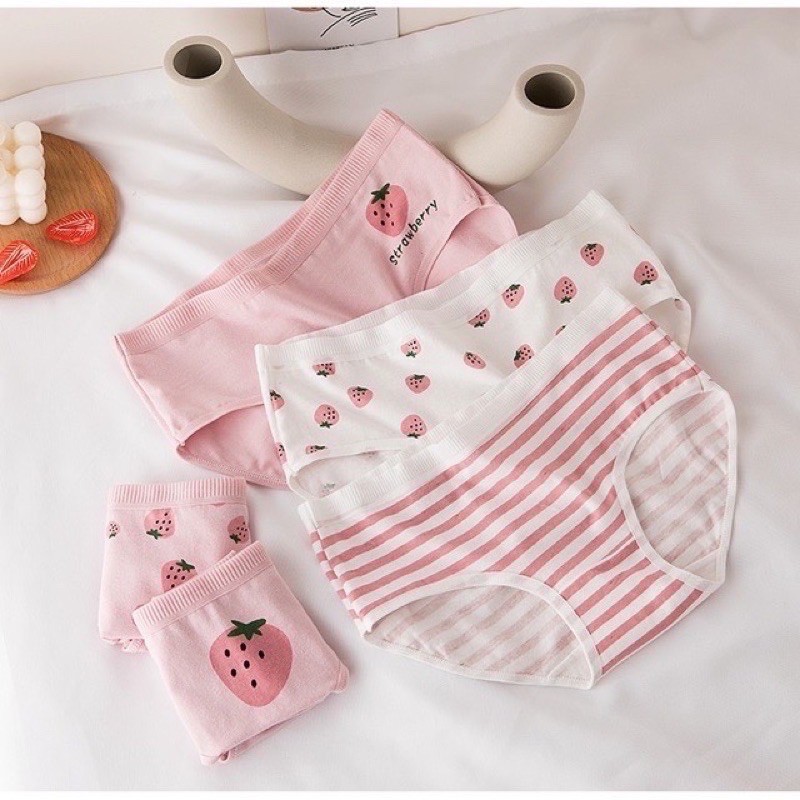 COMBO 10 QUẦN LÓT COTTON HOA QUẢ