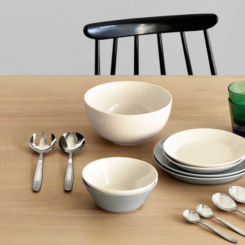 Ảnh Bát đĩa sứ Teema Iittala Phần Lan cao cấp màu trắng 2