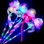 OXXGGKAO Công Chúa Cây Đũa Phép Nhấp Nháy Magic LED Stick Đồ Chơi Cho w Dazzling Ánh Sáng Pha Lê Dạ Quang Trẻ Em Bé Gái Ủng Hộ Rave Ral