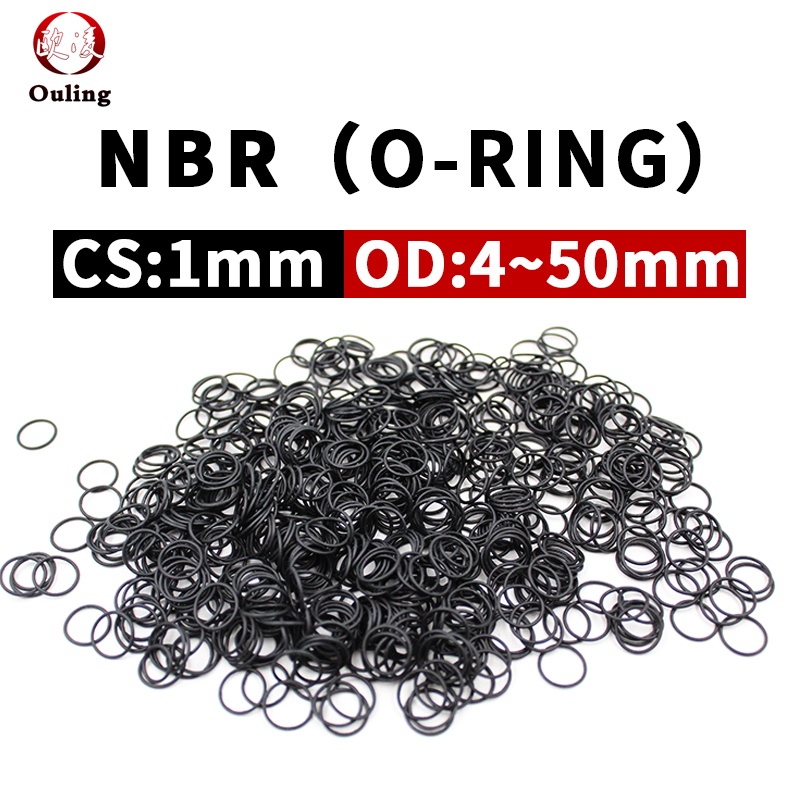 Vòng đệm NBR O Vòng đệm Độ dày CS1mm OD4-50mm Dầu ô tô chống mài mòn ...