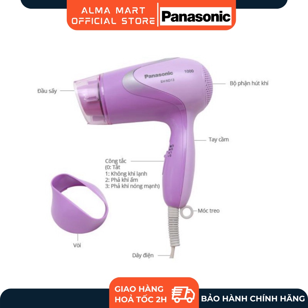 Ảnh Máy Sấy Tóc Panasonic EH-ND13-V645 - Bảo Hành 12 Tháng - Hàng Chính Hãng 2