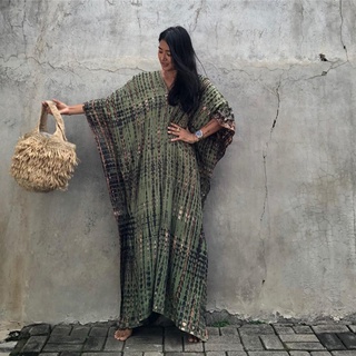 DN0007 Gợi Cảm Mùa Hè Boho Bikini Che Phủ Sọc Nữ Đi Biển Đầm Tắm Phù Hợp Với Che Mùa Hè Áo Maxi Đầm Kaftan
