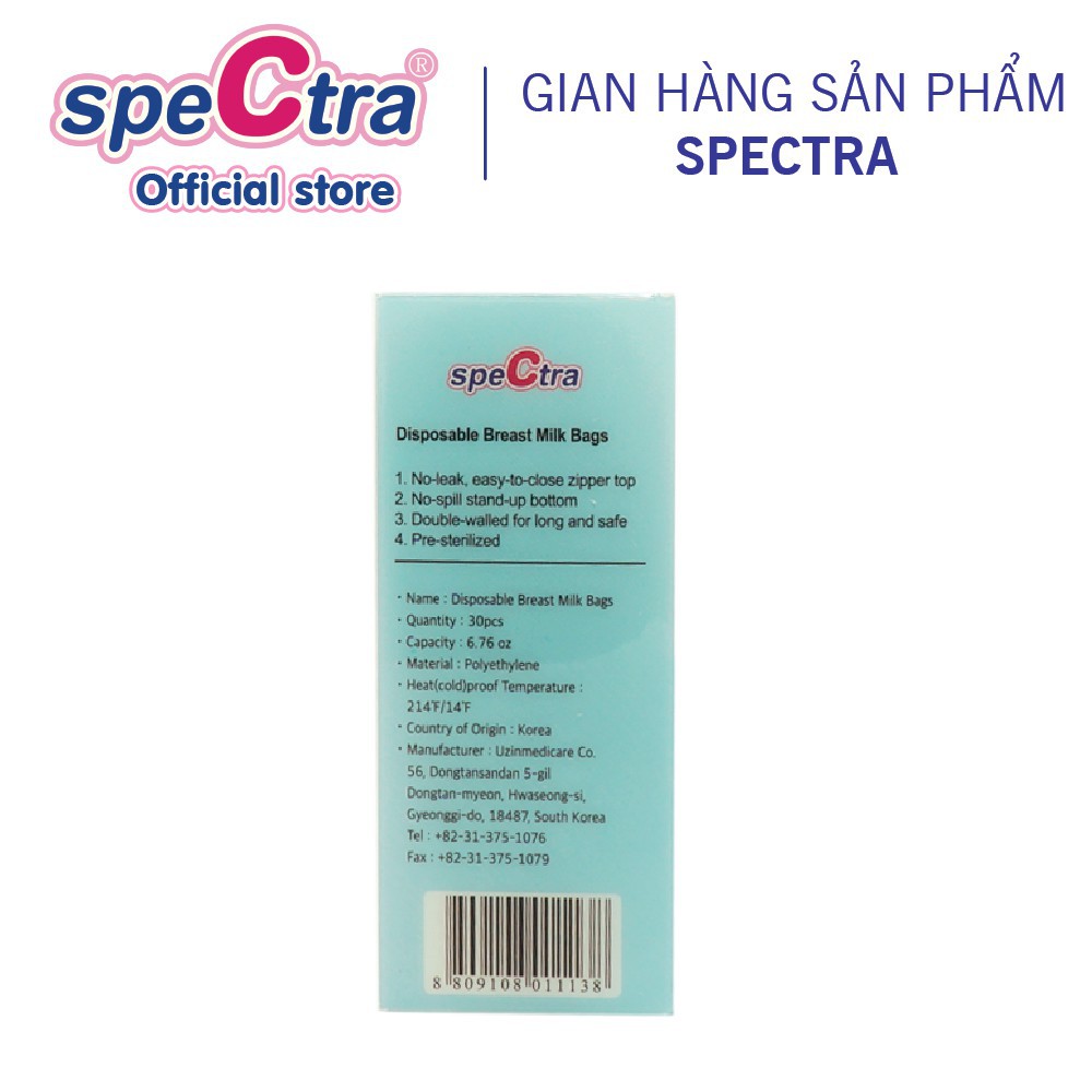 Ảnh Túi Trữ Sữa Spectra Cảm Ứng Nhiệt 200ml 3