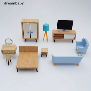 Đồ nội thất mini trang trí phòng khách nhà búp bê tỉ lệ 1:12